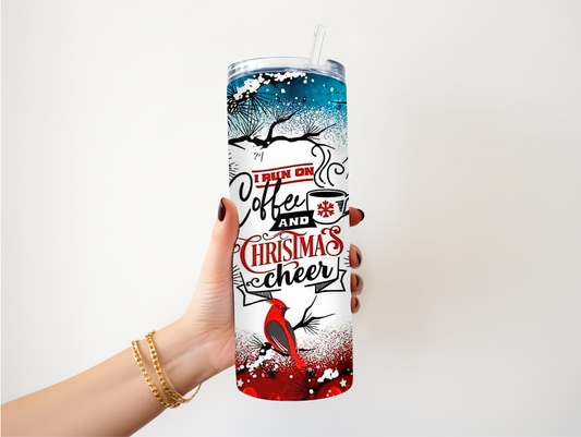 I Run on Coffee and Christmas Cheer Tumbler